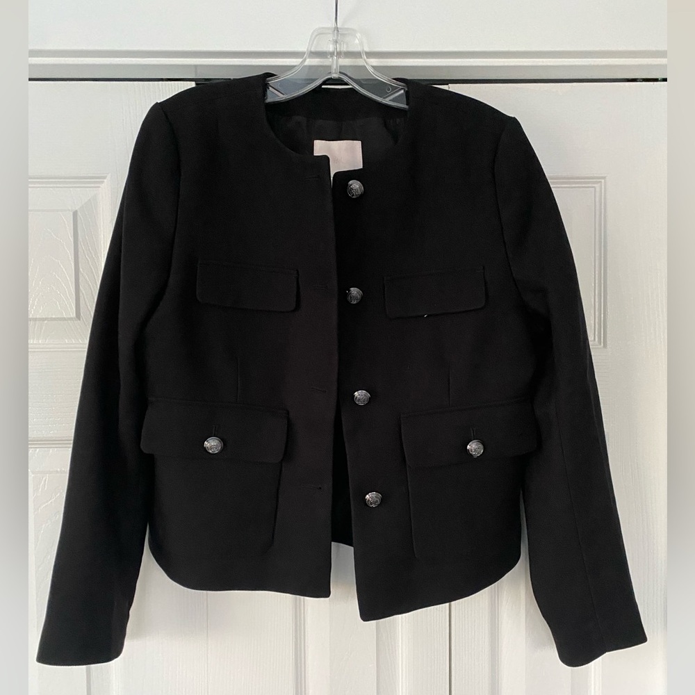 H&M Black Women's Jacket with Button Detail